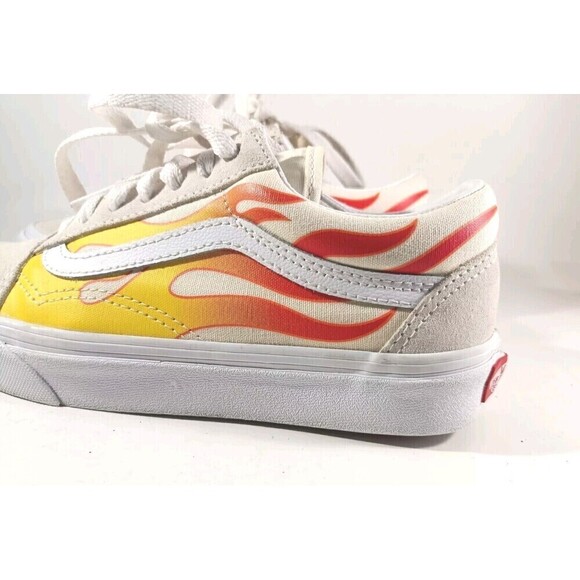 Vans Old Skool Flame Shoes Men's Size 4.5 True White Low Top - Picture 7 of 12